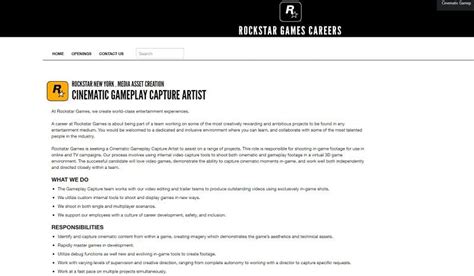 Rockstar Games Careers .